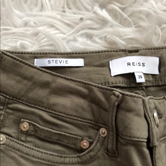 NEW • Reiss • Stevie Skinny Leg Jeans Khaki Brown - Picture 7 of 7